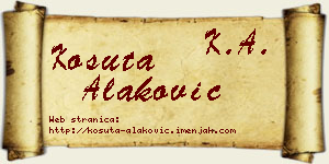 Košuta Alaković vizit kartica